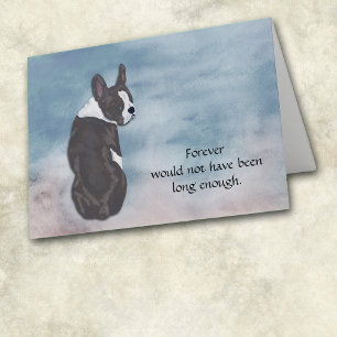 Verlust der Boston Terrier Condolence Sympathy Car Feiertagskarte