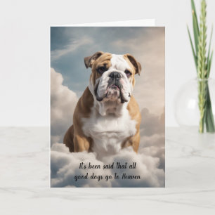 Verlust der "Bulldog Heaven Sympathy Card" Feiertagskarte