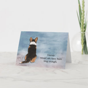 Verlust der Cardigan Corgi Condolence Sympathy Car Feiertagskarte