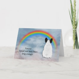 Verlust der französischen Bulldog-Sympathie-Karte Feiertagskarte