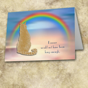 Verlust der Ginger Cat Rainbow Sympathy Card Feiertagskarte