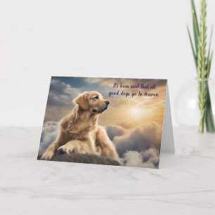 Verlust der Golden Retriever Hund Himmel Sympathie Feiertagskarte