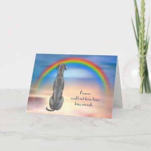 Verlust der Greyhound Hund Rainbow Sympathy Card Feiertagskarte