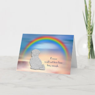 Verlust der Havanese Hund Rainbow Sympathy Card Feiertagskarte