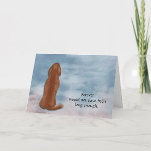 Verlust der Irish Setter Dog Sympathy Card Feiertagskarte
