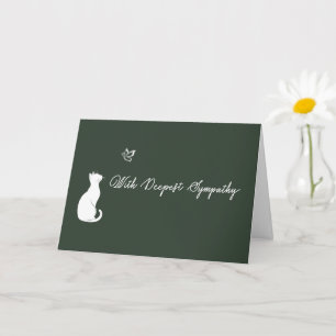 Verlust der Katze Deep Green Mit aufrichtigem Mitg Karte