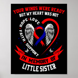 Verlust der kleinen Schwester CHD-Bewusstseinsmona Poster