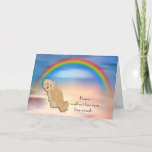 Verlust der Lhasa Apso Dog Rainbow Sympathy Card Feiertagskarte