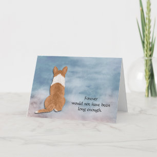 Verlust der Pembroke Corgi Condolence Sympathy Car Feiertagskarte