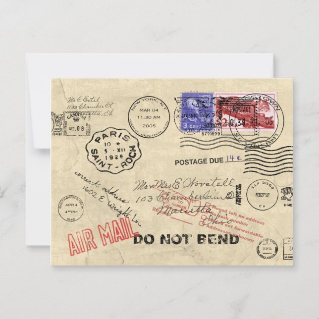 Verlust der Posteinladung Einladung (Vorderseite)