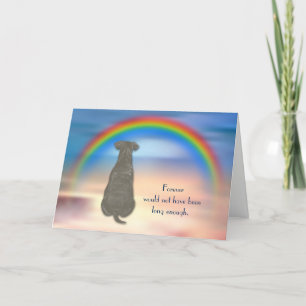 Verlust der Schnauzer Hunde-Rainbow-Sympathy-Karte Feiertagskarte