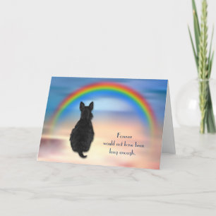 Verlust der Scottie Dog Rainbow Sympathy Card Feiertagskarte