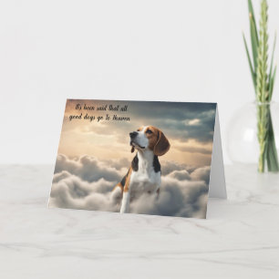 Verlust der Sympathiekarte Beagle Hund Himmel Feiertagskarte