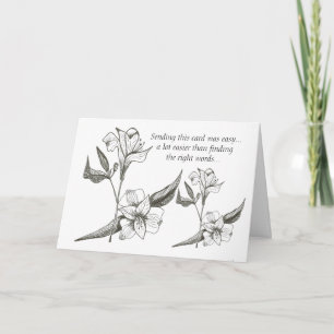 Verlust der Tante-lilies-Karte Karte