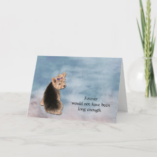 Verlust der Yorkie Condolence Sympathy Card Feiertagskarte