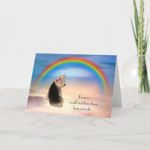 Verlust der Yorkshire Terrier Rainbow Sympathy Car Feiertagskarte