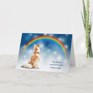 Verlust des Akita-Hundes Nachtlichter Regenbogen M Feiertagskarte