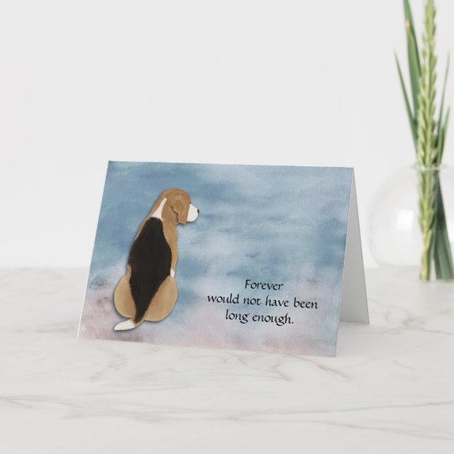 Verlust des Beagle Beileid Karte (Vorderseite)