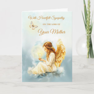 Verlust des Beileids Angel Candle Butterfly Karte