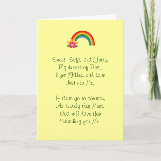 Verlust des Beileids von Heimtieren Karte (Vorderseite)