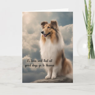 Verlust des Beileids von Rough Collie Dog Heaven Feiertagskarte