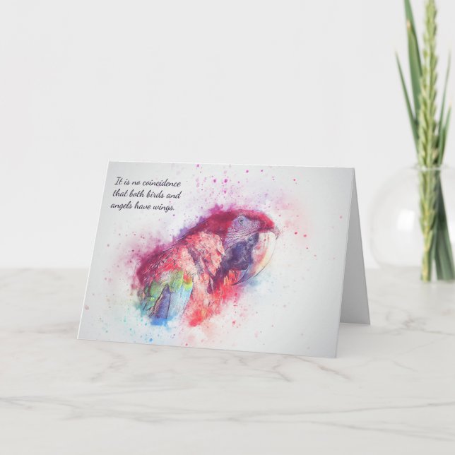 Verlust des benutzerdefinierten Beileids für Vogel Karte (Vorderseite)