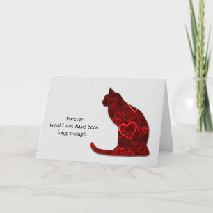 Verlust des Cat Condolence Sympathy Card Feiertagskarte