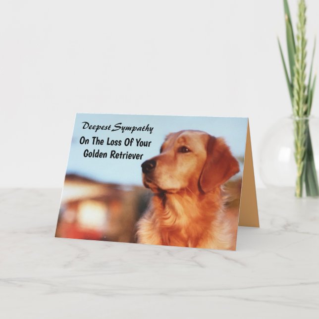 Verlust des goldenen Retriever Deepest Beileid Karte (Vorderseite)