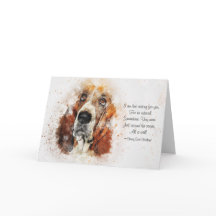 Verlust des Haustieres Hund (Basset Hound) Benutze