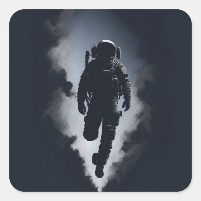 Verlust des Kosmos-Aufklebers Quadratischer Aufkleber (Vorderseite)