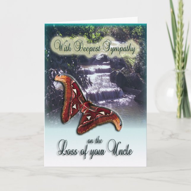 Verlust des Onkels - mit tiefer Sympathiekarte Karte (Vorderseite)