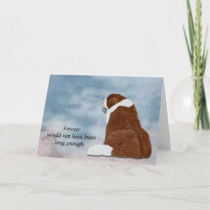 Verlust des St. Bernard Condolence Sympathy Card Feiertagskarte