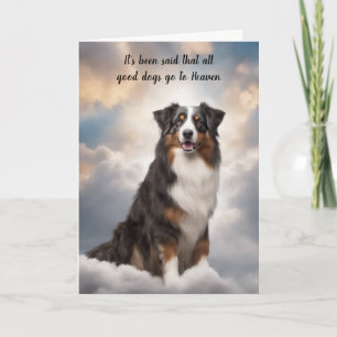 Verlust des Tri Color Aussie Dog Heaven Beileid Feiertagskarte