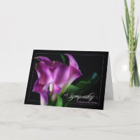 Verlust eines Bruder Beileids Lila Calla Lilies