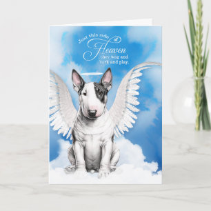 Verlust eines Bull Terrier Dog Angel Beileid Karte