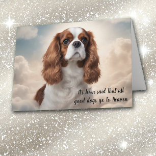 Verlust eines Cavalier King Charles Spaniels - Bei Feiertagskarte