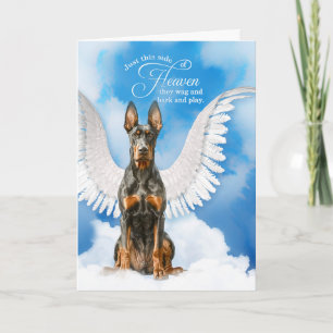 Verlust eines Doberman Pinscher Dog Beileid Karte
