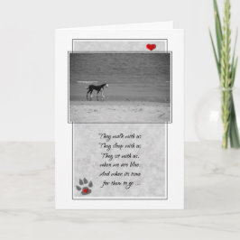 Verlust eines Hunde Beach Theme Pet Beileid Karte