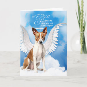 Verlust eines Hundes Basenji Angel Beileid Karte