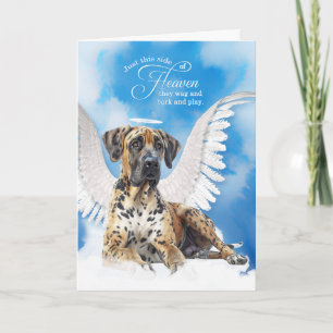 Verlust eines Hundes Harlequin Great Dane Pet Beil Karte