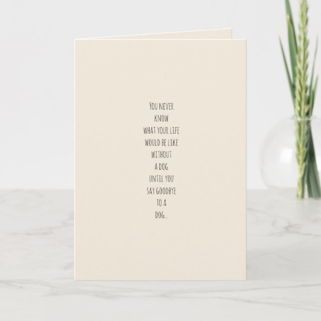 Verlust eines Hundes Karte (Vorderseite)