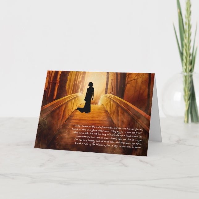 Verlust eines PartnerBeileids Golden Bridge FEMALE Karte (Vorderseite)