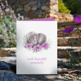 Verlust eines Pferdeherzes Poppies Aquarell Karte