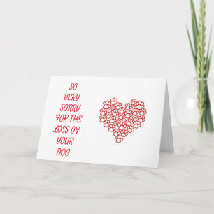 **VERLUST IHRER HUNDE** BEILEID- UND HEIZKARTE KARTE