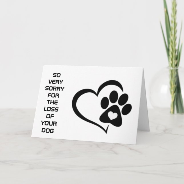 **VERLUST IHRER HUNDE** BEILEID- UND HEIZKARTE KARTE (Vorderseite)