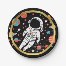 Verlust im Astronautenrundaufkleber im Weltraum mi