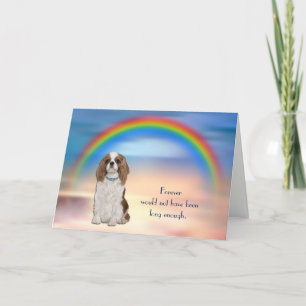 Verlust von Cavalier King Charles Spaniel Rainbow Feiertagskarte