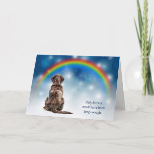 Verlust von Chocolate Labrador Retriever Nachtlich Feiertagskarte