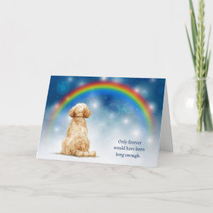 Verlust von Cockapoo Nachtlichter Regenbogen Mitge Feiertagskarte