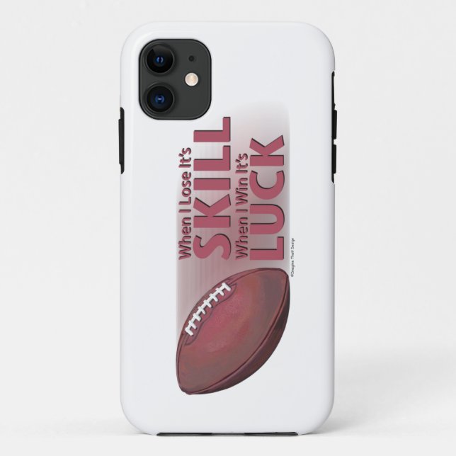 Verlust von Fähigkeiten gewinnen Luck Football Case-Mate iPhone Hülle (Rückseite)